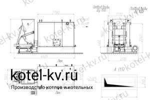 Котел КВм-1.28 с ТШПМ. Чертеж